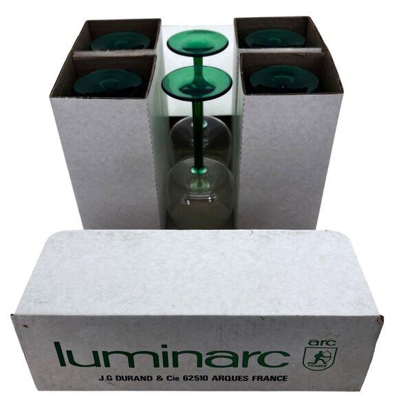 Luminarc Other - Vintage 6 Luminarc Hock Wine Tall Stem Glasses 9 1/4 Oz J.G. Durand France ARC